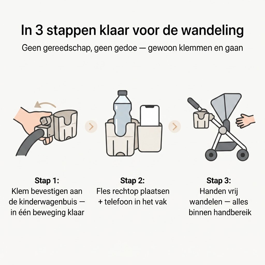 BuggyBuddy™ | Fles binnen handbereik. Altijd.