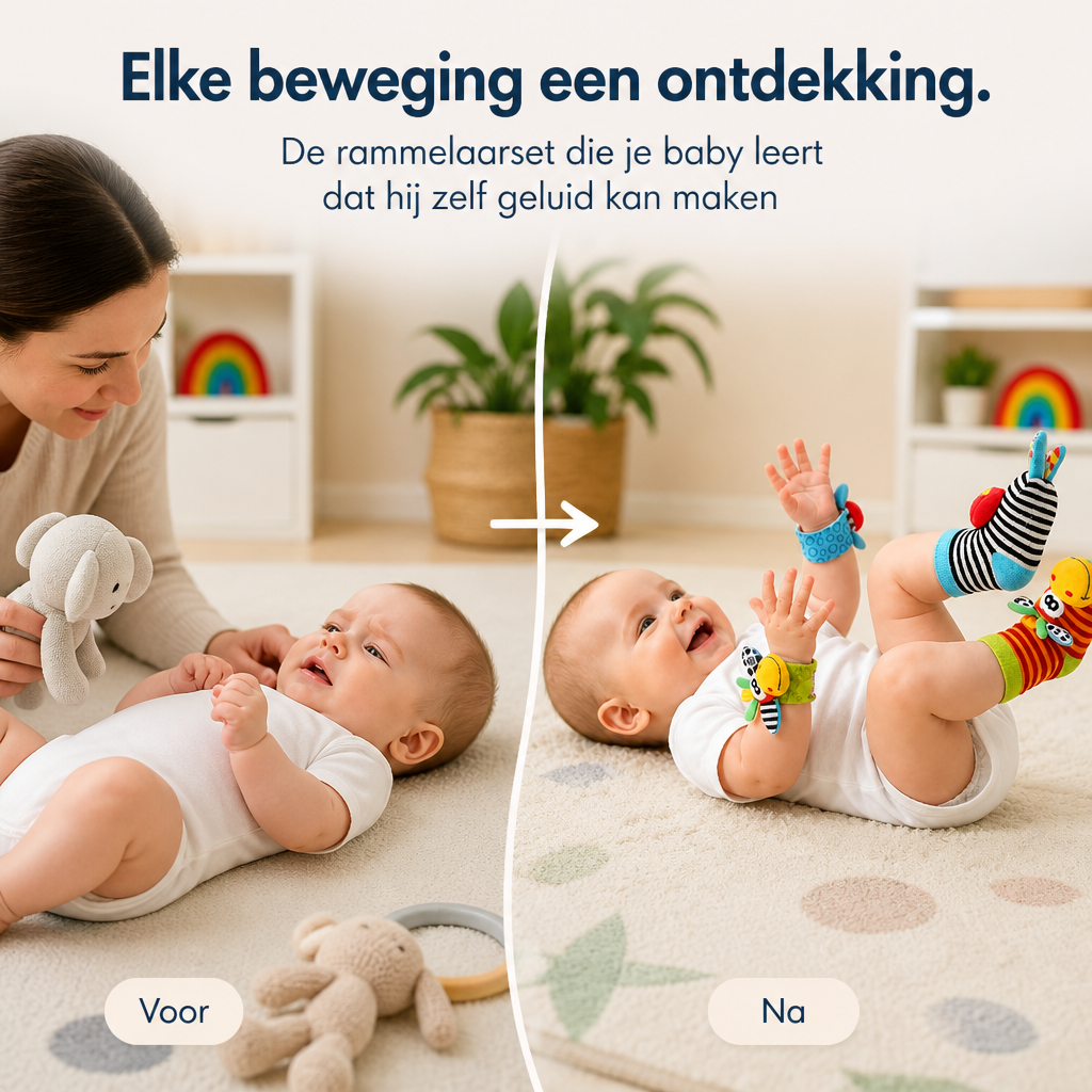 RammelSet™ Baby Pols- en Voetrammelaars — Set van 4