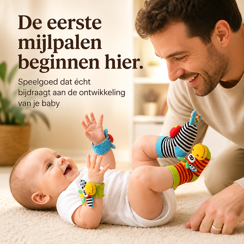RammelSet™ Baby Pols- en Voetrammelaars — Set van 4