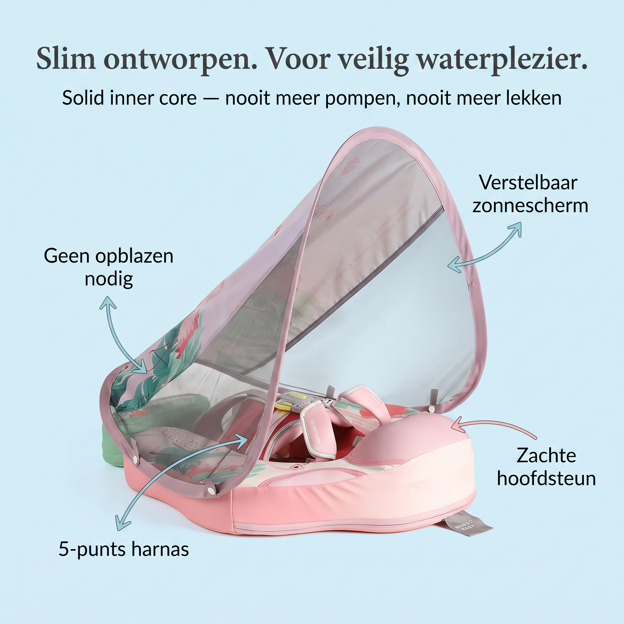 DrijfBuddy™ - Veilig in het water. Koel in de zon.